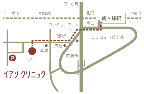 横浜鶴ヶ峰イアソクリニック周辺地図	